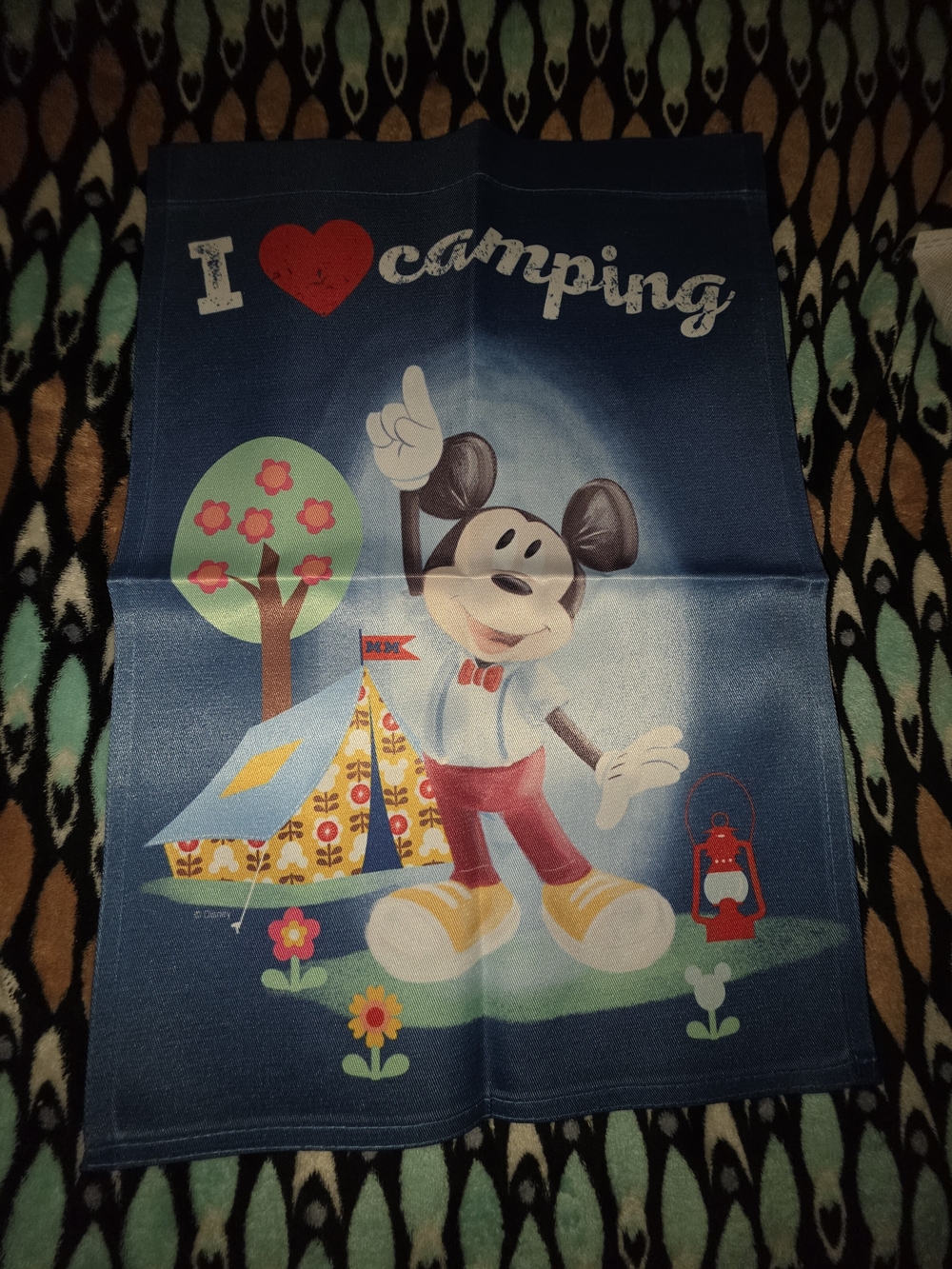 Disney Navy Blue Mickey Mouse Camping Yard Flag